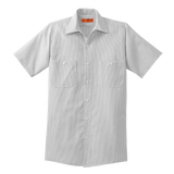 B1321MSS Mens Red Kap Striped Short Sleeve Industrial Work Shirt