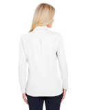 B2025W Ladies Plaited Long Sleeve Polo