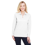 B2025W Ladies Plaited Long Sleeve Polo