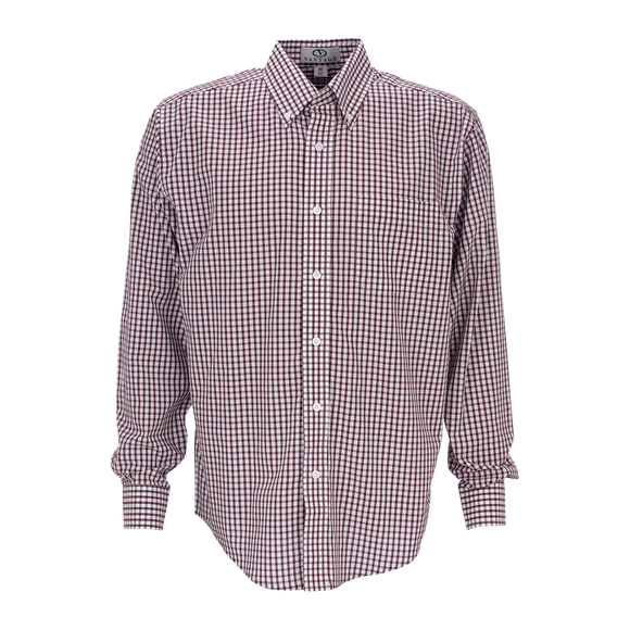 B1519M Mens Easy Care Gingham Check Shirt