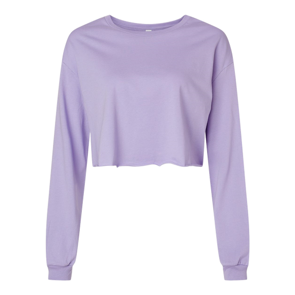 B2553  Womens FWD Fashion Crop Long Sleeve Tee