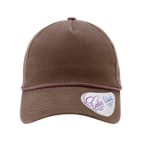 B2546  Ladies Washed 5-Panel Rope Cap