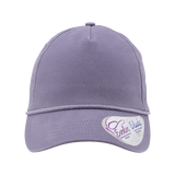 B2546  Ladies Washed 5-Panel Rope Cap