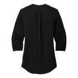 B2416 Ladies 3/4-Sleeve Textured Crepe Tunic