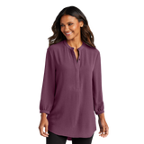 B2416 Ladies 3/4-Sleeve Textured Crepe Tunic