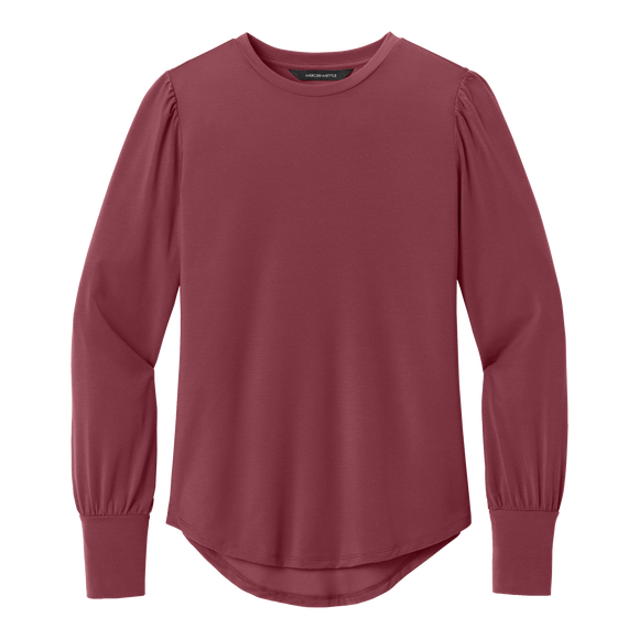 B2511 Women's Stretch Jersey Long Sleeve Blouson Top