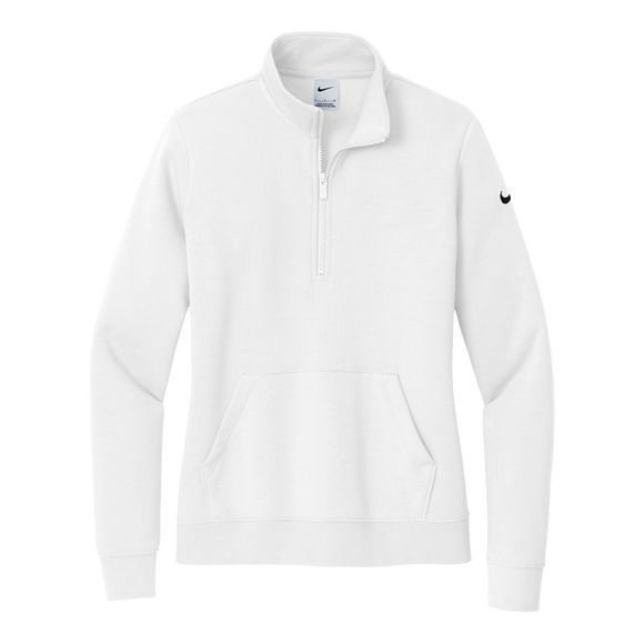 B2457W Ladies Club Fleece Sleeve Swoosh 1/2-Zip