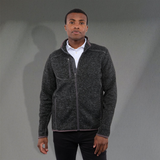 B2493M Sweater Knit Full Zip Jacket with Thumb Holes