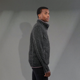 B2493M Sweater Knit Full Zip Jacket with Thumb Holes