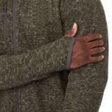 B2493M Sweater Knit Full Zip Jacket with Thumb Holes