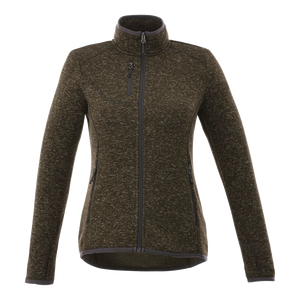 B2493W Women's Sweater Knit Full Zip Jacket with Thumb Holes