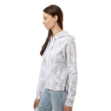 B2544  Ladies Maddie Floral Print Hooded Sweatshirt