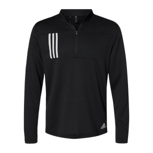 B2080M Mens 3 Stripes Double Knit 1/4 Zip Pullover