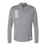 B2080M Mens 3 Stripes Double Knit 1/4 Zip Pullover