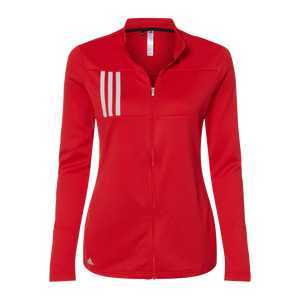 B2080W Ladies 3 Stripes Double Knit Full Zip Jacket