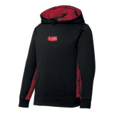 BY1807 Youth CamoHex Fleece Colorblock Hoodie