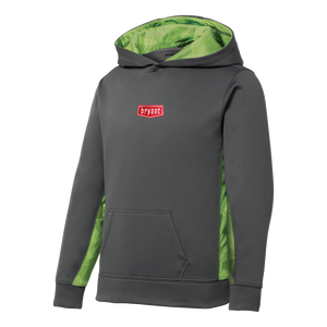 BY1807 Youth CamoHex Fleece Colorblock Hoodie