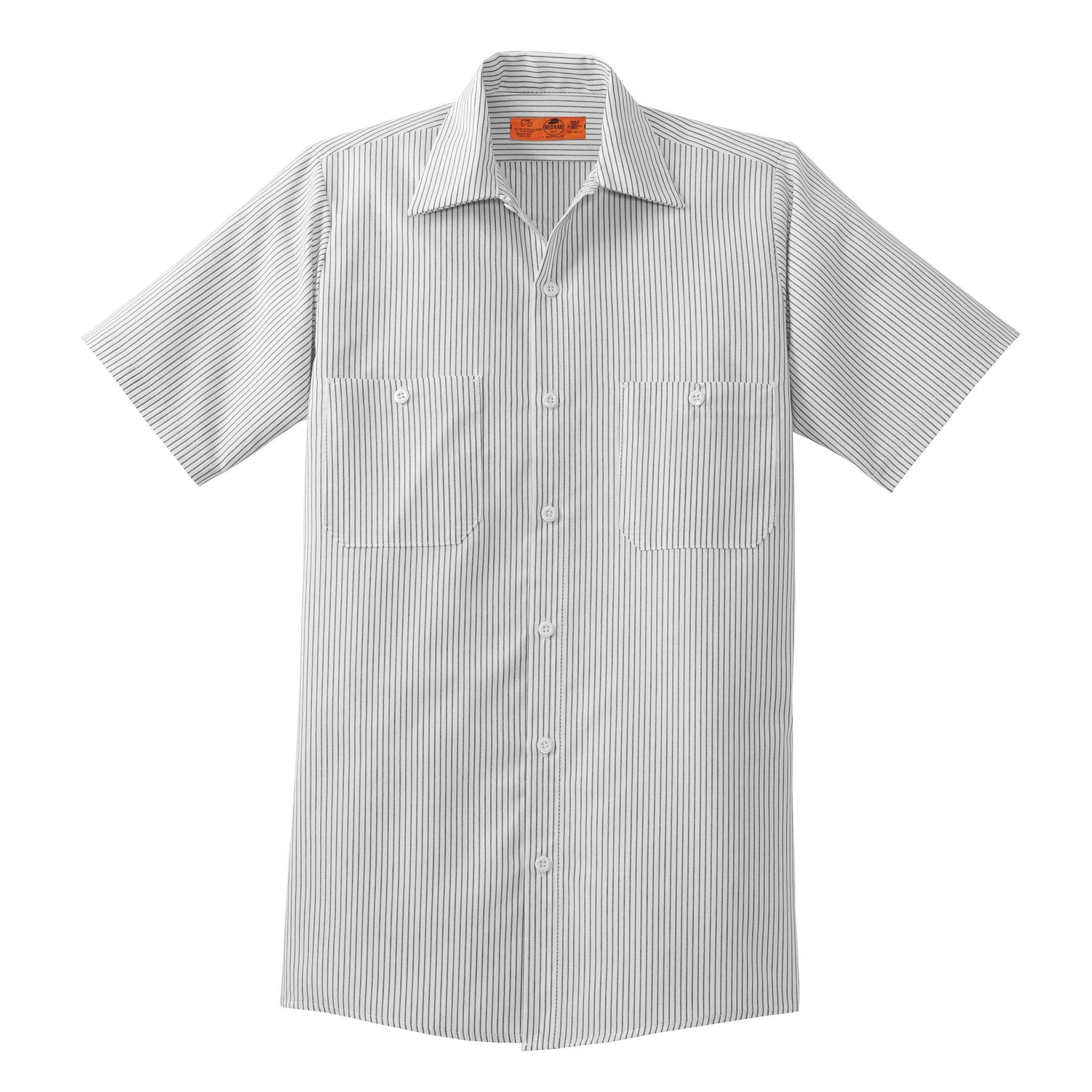 REDKAP oversized stripe work shirt XL Red Kap Men\u0027s Long Sleeve Industrial Stripe Work Shirt - Charcoal ⁄ Red ⁄  White Stripe ⁄ Small