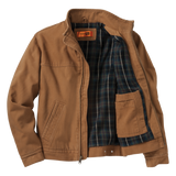 B1549 Mens Washed Duck Cloth Flannel-Lined Work Jacket