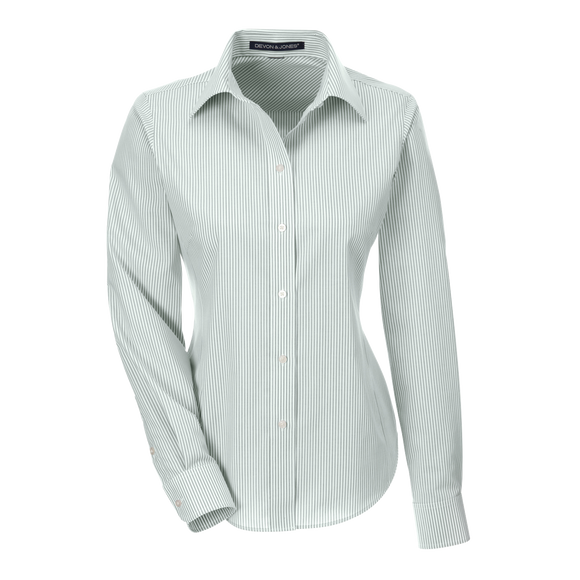 B1785W Ladies Crown Collection Banker Stripe Shirt