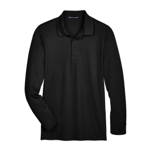 B2025M Mens Plaited Long Sleeve Polo