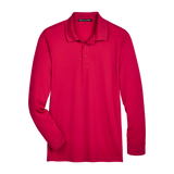 B2025M Mens Plaited Long Sleeve Polo