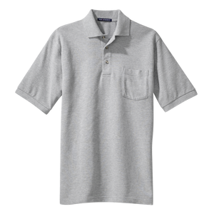 B1309MP Mens Pique Knit Pocket Polo