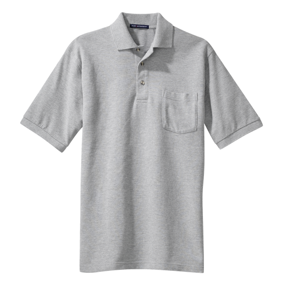 B1309MP Mens Pique Knit Pocket Polo