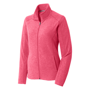 B1734W Ladies Heather Microfleece Full Zip Jacket