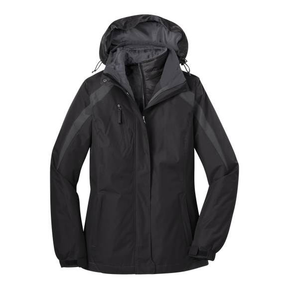 B1618W Ladies Colorblock 3-in-1 Jacket