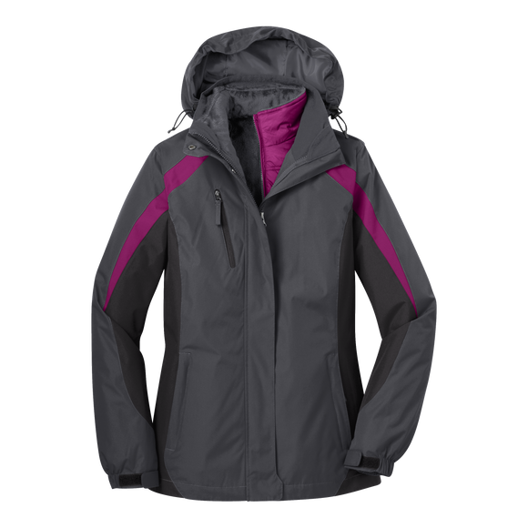 B1618W Ladies Colorblock 3-in-1 Jacket