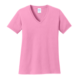 B1814V Ladies V-Neck Core Cotton Tee