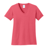 B1814V Ladies V-Neck Core Cotton Tee