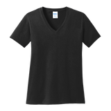 B1814V Ladies V-Neck Core Cotton Tee