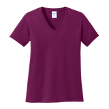 B1814V Ladies V-Neck Core Cotton Tee