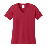 B1814V Ladies V-Neck Core Cotton Tee