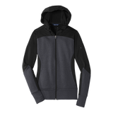 B1748 Ladies Tech Fleece Colorblock Full Zip Hooded Jacket