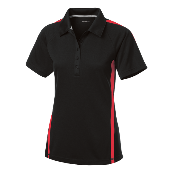 B1424W Ladies Micro-Mesh Colorblock Polo