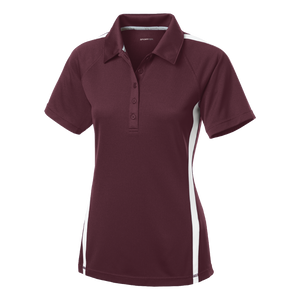 B1424W Ladies Micro-Mesh Colorblock Polo