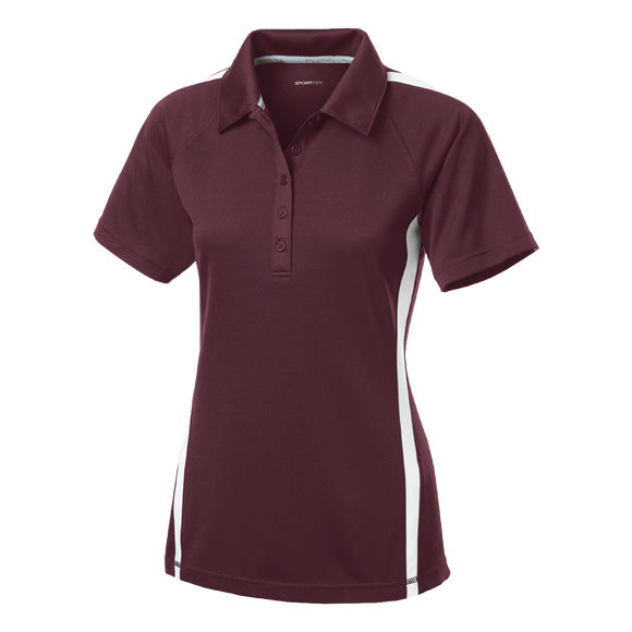 B1424W Ladies Micro-Mesh Colorblock Polo