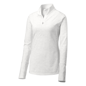 B1907W Ladies Stretch Reflective Heather 1/2 Zip Pullover