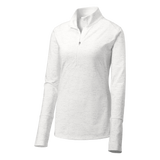 B1907W Ladies Stretch Reflective Heather 1/2 Zip Pullover