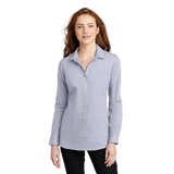 B2011W Ladies Pincheck Easy Care Shirt