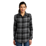 B1827W Ladies Plaid Flannel Tunic