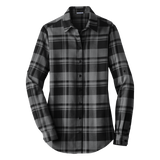 B1827W Ladies Plaid Flannel Tunic