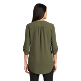 B1977 Ladies 3/4 Sleeve Tunic Blouse