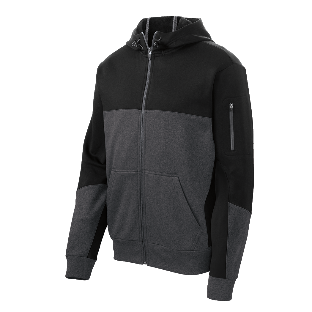 B1548 Mens Tech Fleece Colorblock Full Zip Hooded Jacket – Bryant Logo ...