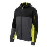 B1548 Mens Tech Fleece Colorblock Full Zip Hooded Jacket