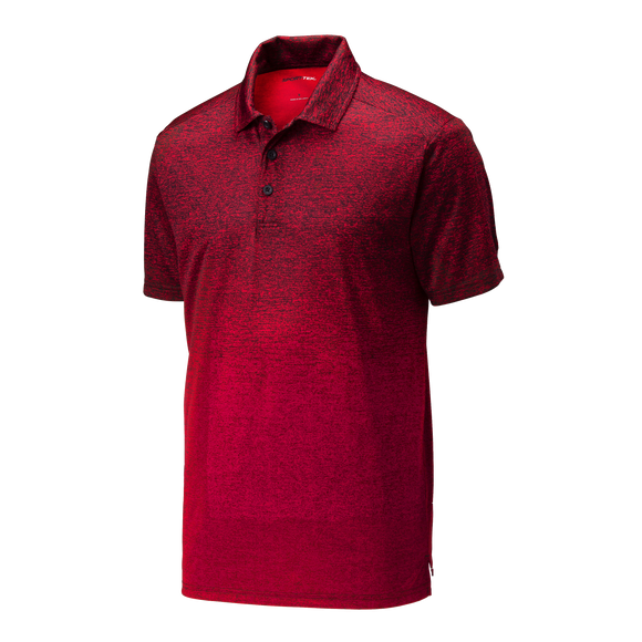 B1910 Mens Ombre Heather Polo