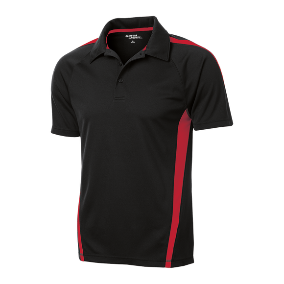 B1424M Mens Micro-Mesh Colorblock Polo